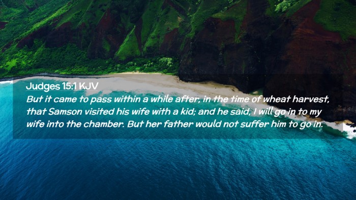 Picture 02 - Judges 15:1 KJV Desktop Wallpaper - But it came to pass within a while after, in the - Desktop Bible Verse Wallpaper