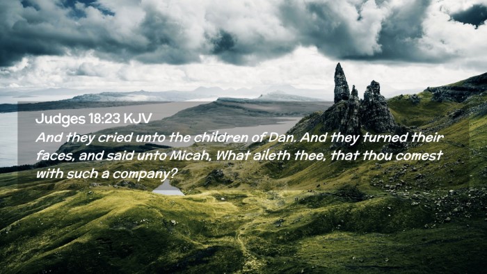 Picture 02 - Judges 18:23 KJV Desktop Wallpaper - And they cried unto the children of Dan. And they - Desktop Bible Verse Wallpaper