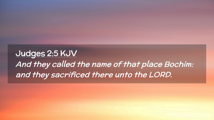 Picture 02 - Judges 2:5 KJV Desktop Wallpaper - And they called the name of that place Bochim: - Desktop Bible Verse Wallpaper