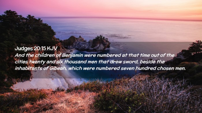 Picture 02 - Judges 20:15 KJV Desktop Wallpaper - And the children of Benjamin were numbered at - Desktop Bible Verse Wallpaper
