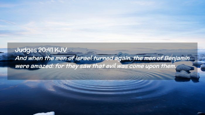 Picture 02 - Judges 20:41 KJV Desktop Wallpaper - And when the men of Israel turned again, the men - Desktop Bible Verse Wallpaper