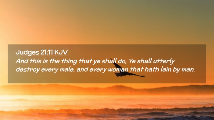 Picture 02 - Judges 21:11 KJV Desktop Wallpaper - And this is the thing that ye shall do, Ye shall - Desktop Bible Verse Wallpaper