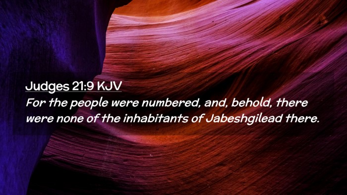Picture 02 - Judges 21:9 KJV Desktop Wallpaper - For the people were numbered, and, behold, there - Desktop Bible Verse Wallpaper