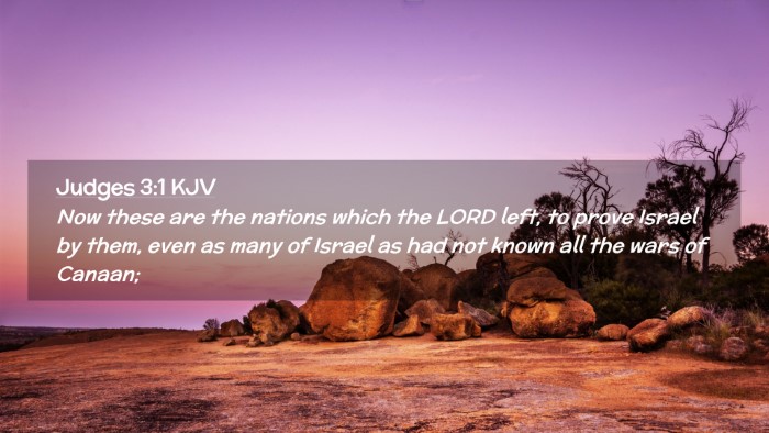 Picture 02 - Judges 3:1 KJV Desktop Wallpaper - Now these are the nations which the LORD left, to - Desktop Bible Verse Wallpaper