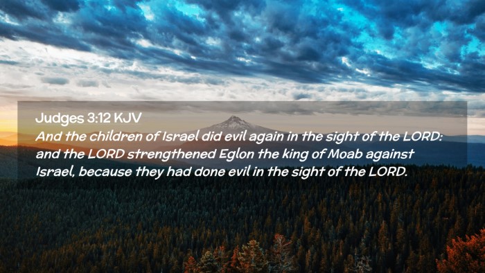 Picture 02 - Judges 3:12 KJV Desktop Wallpaper - And the children of Israel did evil again in the - Desktop Bible Verse Wallpaper