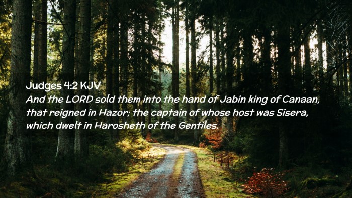 Picture 02 - Judges 4:2 KJV Desktop Wallpaper - And the LORD sold them into the hand of Jabin - Desktop Bible Verse Wallpaper