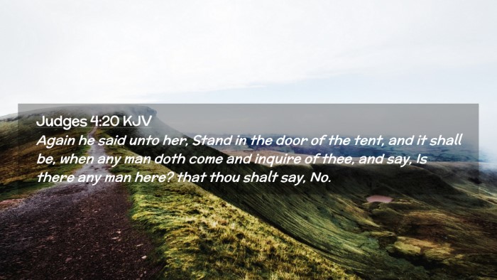 Picture 02 - Judges 4:20 KJV Desktop Wallpaper - Again he said unto her, Stand in the door of the - Desktop Bible Verse Wallpaper