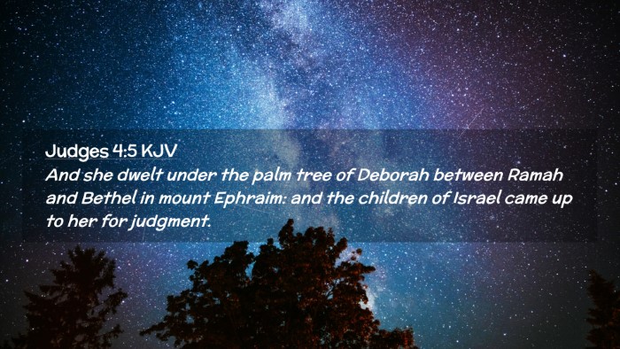 Picture 02 - Judges 4:5 KJV Desktop Wallpaper - And she dwelt under the palm tree of Deborah - Desktop Bible Verse Wallpaper