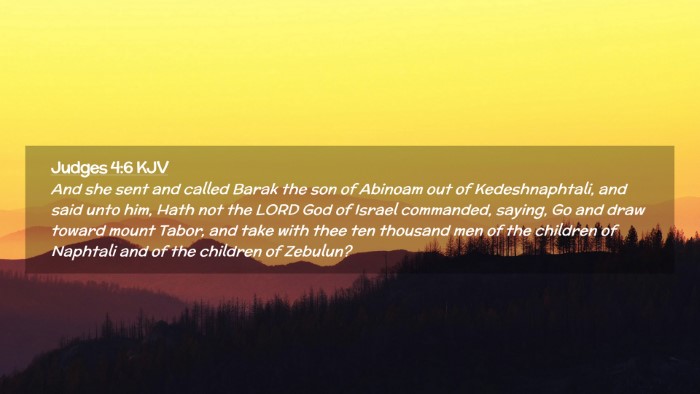 Picture 02 - Judges 4:6 KJV Desktop Wallpaper - And she sent and called Barak the son of Abinoam - Desktop Bible Verse Wallpaper