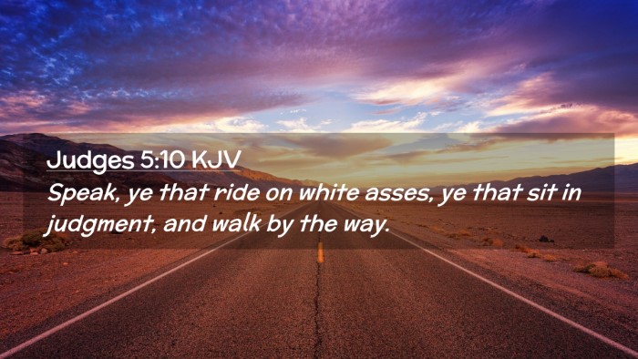 Picture 02 - Judges 5:10 KJV Desktop Wallpaper - Speak, ye that ride on white asses, ye that sit - Desktop Bible Verse Wallpaper