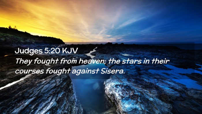 Picture 02 - Judges 5:20 KJV Desktop Wallpaper - They fought from heaven; the stars in their - Desktop Bible Verse Wallpaper