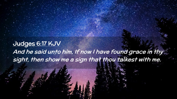 Picture 02 - Judges 6:17 KJV Desktop Wallpaper - And he said unto him, If now I have found grace - Desktop Bible Verse Wallpaper