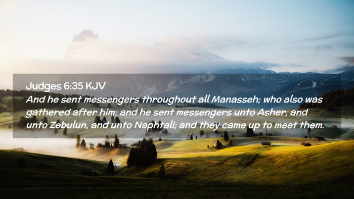 Picture 02 - Judges 6:35 KJV Desktop Wallpaper - And he sent messengers throughout all Manasseh; - Desktop Bible Verse Wallpaper
