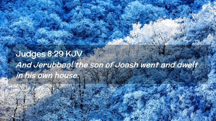Picture 02 - Judges 8:29 KJV Desktop Wallpaper - And Jerubbaal the son of Joash went and dwelt in - Desktop Bible Verse Wallpaper