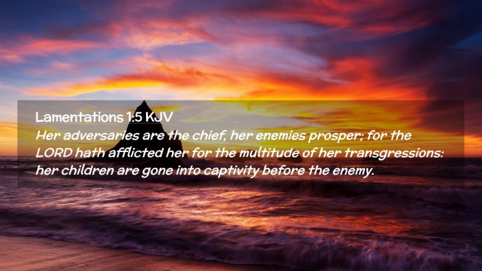 Picture 02 - Lamentations 1:5 KJV Desktop Wallpaper - Her adversaries are the chief, her enemies - Desktop Bible Verse Wallpaper