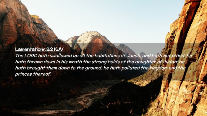 Picture 02 - Lamentations 2:2 KJV Desktop Wallpaper - The LORD hath swallowed up all the habitations of - Desktop Bible Verse Wallpaper