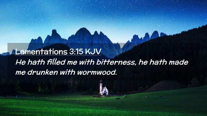 Picture 02 - Lamentations 3:15 KJV Desktop Wallpaper - He hath filled me with bitterness, he hath made - Desktop Bible Verse Wallpaper