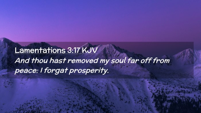 Picture 02 - Lamentations 3:17 KJV Desktop Wallpaper - And thou hast removed my soul far off from peace: - Desktop Bible Verse Wallpaper