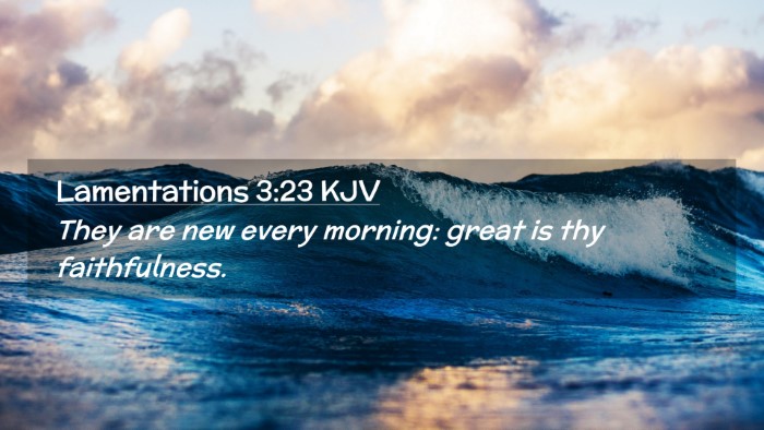Picture 02 - Lamentations 3:23 KJV Desktop Wallpaper - They are new every morning: great is thy - Desktop Bible Verse Wallpaper