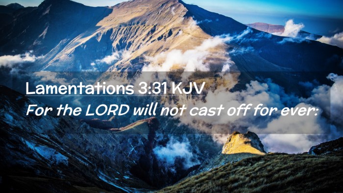 Picture 02 - Lamentations 3:31 KJV Desktop Wallpaper - For the LORD will not cast off for - Desktop Bible Verse Wallpaper