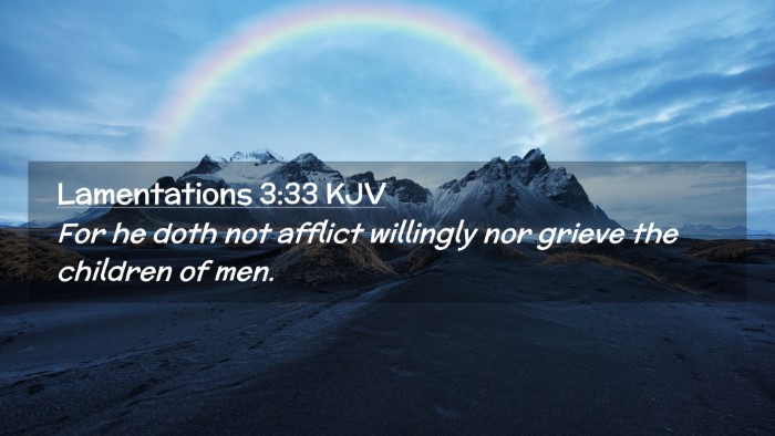 Picture 02 - Lamentations 3:33 KJV Desktop Wallpaper - For he doth not afflict willingly nor grieve the - Desktop Bible Verse Wallpaper