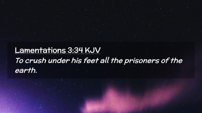 Picture 02 - Lamentations 3:34 KJV Desktop Wallpaper - To crush under his feet all the prisoners of the - Desktop Bible Verse Wallpaper
