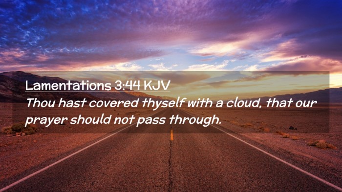 Picture 02 - Lamentations 3:44 KJV Desktop Wallpaper - Thou hast covered thyself with a cloud, that our - Desktop Bible Verse Wallpaper