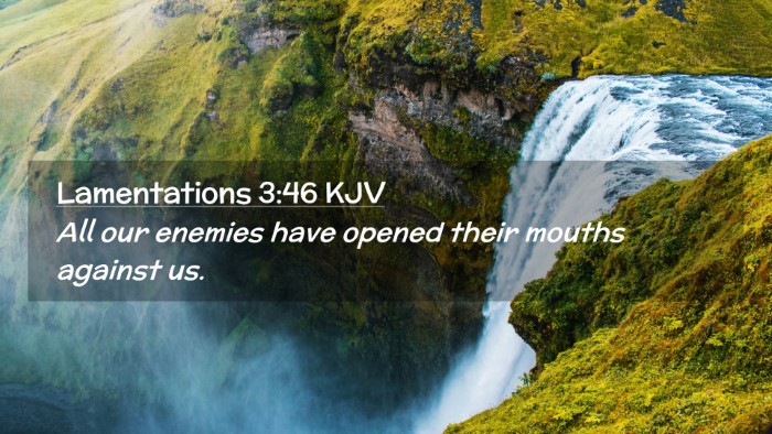 Picture 02 - Lamentations 3:46 KJV Desktop Wallpaper - All our enemies have opened their mouths against - Desktop Bible Verse Wallpaper