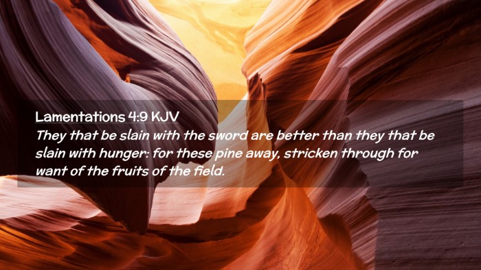 Picture 02 - Lamentations 4:9 KJV Desktop Wallpaper - They that be slain with the sword are better than - Desktop Bible Verse Wallpaper