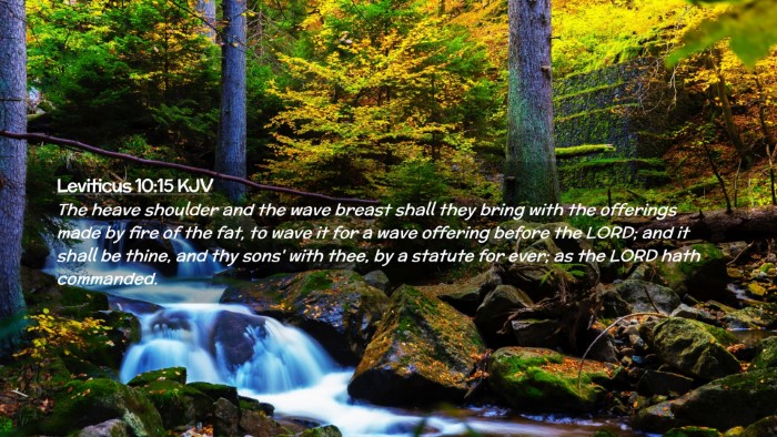 Picture 02 - Leviticus 10:15 KJV Desktop Wallpaper - The heave shoulder and the wave breast shall they - Desktop Bible Verse Wallpaper