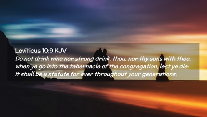 Picture 02 - Leviticus 10:9 KJV Desktop Wallpaper - Do not drink wine nor strong drink, thou, nor thy - Desktop Bible Verse Wallpaper