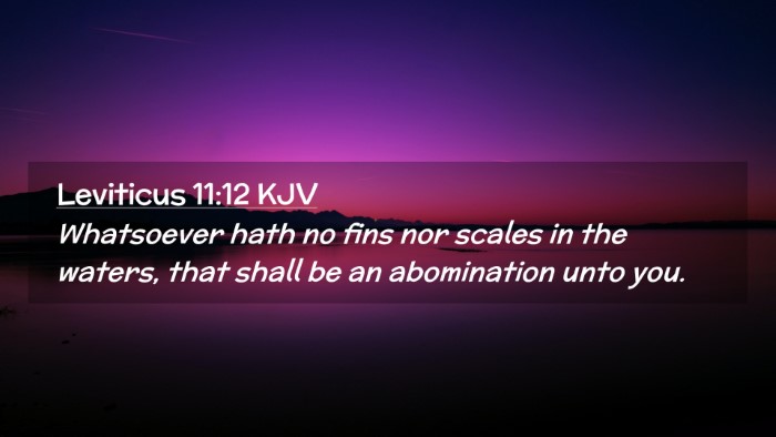 Picture 02 - Leviticus 11:12 KJV Desktop Wallpaper - Whatsoever hath no fins nor scales in the waters, - Desktop Bible Verse Wallpaper