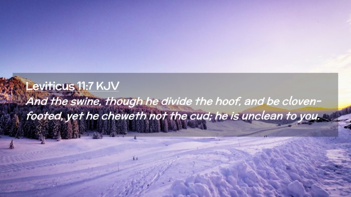 Picture 02 - Leviticus 11:7 KJV Desktop Wallpaper - And the swine, though he divide the hoof, and be - Desktop Bible Verse Wallpaper