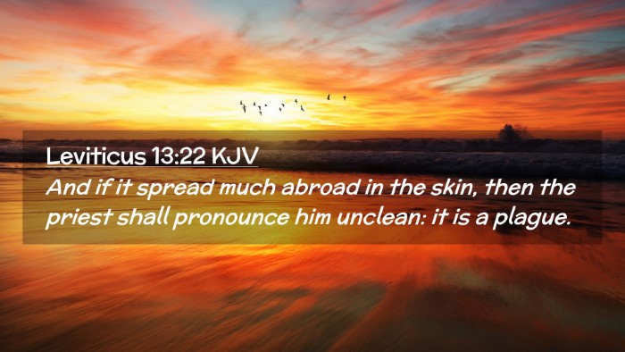 Picture 02 - Leviticus 13:22 KJV Desktop Wallpaper - And if it spread much abroad in the skin, then - Desktop Bible Verse Wallpaper