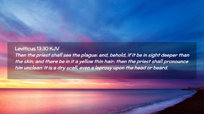 Picture 02 - Leviticus 13:30 KJV Desktop Wallpaper - Then the priest shall see the plague: and, - Desktop Bible Verse Wallpaper