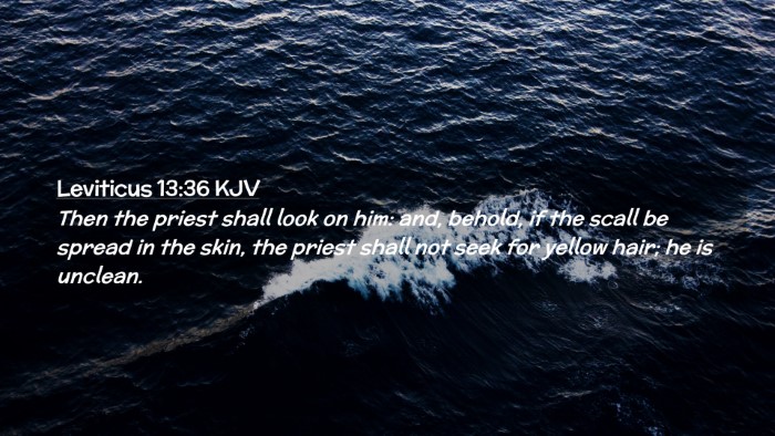Picture 02 - Leviticus 13:36 KJV Desktop Wallpaper - Then the priest shall look on him: and, behold, - Desktop Bible Verse Wallpaper