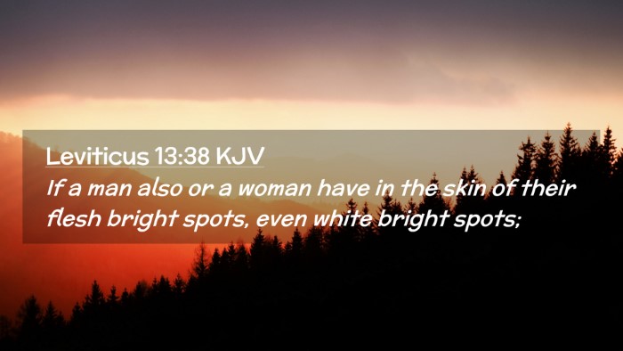 Picture 02 - Leviticus 13:38 KJV Desktop Wallpaper - If a man also or a woman have in the skin of - Desktop Bible Verse Wallpaper