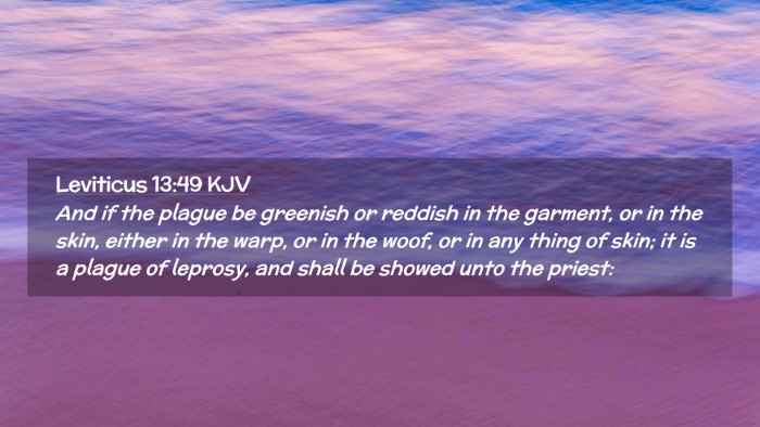 Picture 02 - Leviticus 13:49 KJV Desktop Wallpaper - And if the plague be greenish or reddish in the - Desktop Bible Verse Wallpaper