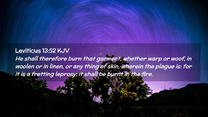 Picture 02 - Leviticus 13:52 KJV Desktop Wallpaper - He shall therefore burn that garment, whether - Desktop Bible Verse Wallpaper
