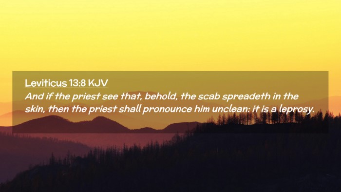 Picture 02 - Leviticus 13:8 KJV Desktop Wallpaper - And if the priest see that, behold, the scab - Desktop Bible Verse Wallpaper