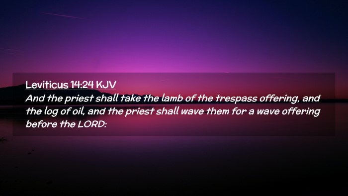 Picture 02 - Leviticus 14:24 KJV Desktop Wallpaper - And the priest shall take the lamb of the - Desktop Bible Verse Wallpaper