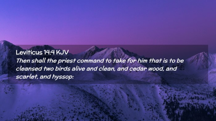 Picture 02 - Leviticus 14:4 KJV Desktop Wallpaper - Then shall the priest command to take for him - Desktop Bible Verse Wallpaper