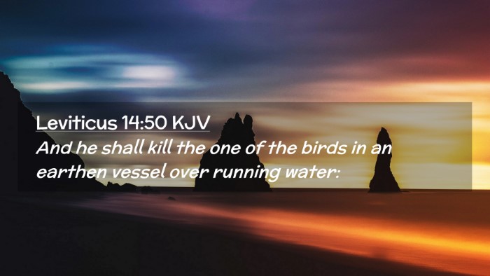 Picture 02 - Leviticus 14:50 KJV Desktop Wallpaper - And he shall kill the one of the birds in an - Desktop Bible Verse Wallpaper