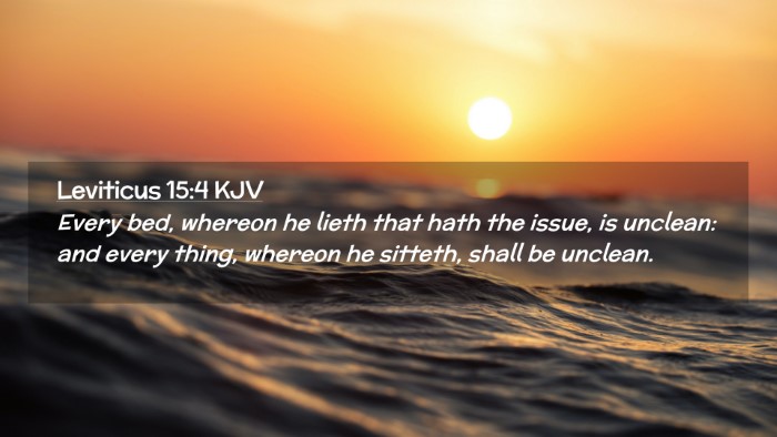 Picture 02 - Leviticus 15:4 KJV Desktop Wallpaper - Every bed, whereon he lieth that hath the issue, - Desktop Bible Verse Wallpaper