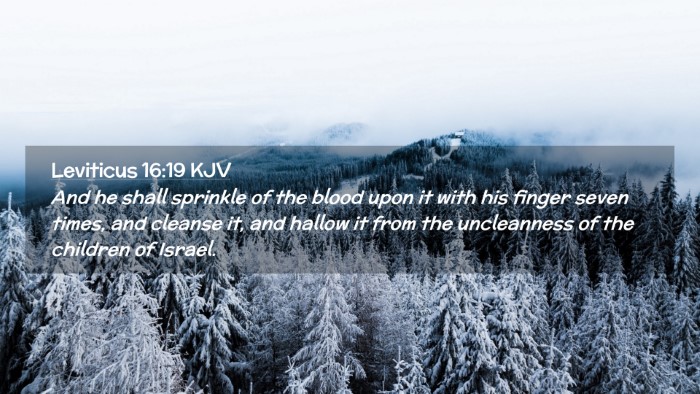 Picture 02 - Leviticus 16:19 KJV Desktop Wallpaper - And he shall sprinkle of the blood upon it with - Desktop Bible Verse Wallpaper