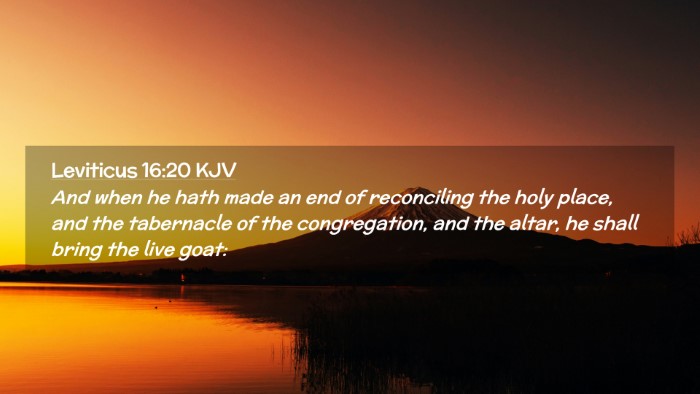 Picture 02 - Leviticus 16:20 KJV Desktop Wallpaper - And when he hath made an end of reconciling the - Desktop Bible Verse Wallpaper