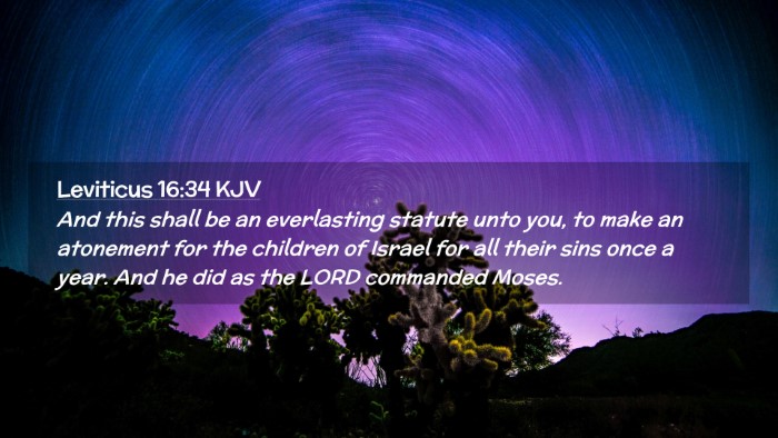 Picture 02 - Leviticus 16:34 KJV Desktop Wallpaper - And this shall be an everlasting statute unto - Desktop Bible Verse Wallpaper