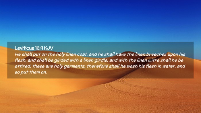 Picture 02 - Leviticus 16:4 KJV Desktop Wallpaper - He shall put on the holy linen coat, and he shall - Desktop Bible Verse Wallpaper