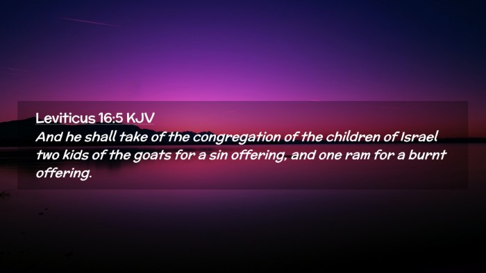 Picture 02 - Leviticus 16:5 KJV Desktop Wallpaper - And he shall take of the congregation of the - Desktop Bible Verse Wallpaper