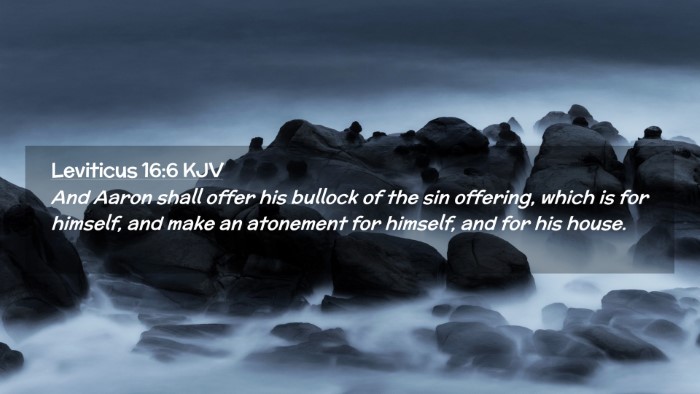 Picture 02 - Leviticus 16:6 KJV Desktop Wallpaper - And Aaron shall offer his bullock of the sin - Desktop Bible Verse Wallpaper